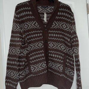 NWT Men’s Banana Republic Brown Patterned Sweater